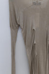 Marc Le Bihan Asymmetric long-sleeved top with shoulder ties 2861 MLB-2861-DLH TILLEUL Light green yellow